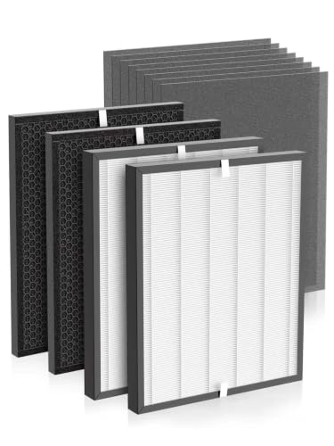 Premium 12-Pack Air Purifier Filters Compatible with Air Doctor 3000 - Carbon & Pre-Filters