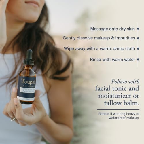Toups & Co Seabuckthorn Cleansing Oil | Non-Comedogenic Cleanser & Makeup Remover | With Seabuckthorn, Jojoba & Castor Oil | Balances, Hydrates & Protects Skin Barrier | 2 oz