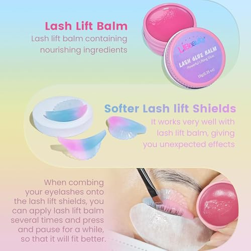 Lash Lift Kit with Balm Glue - Eyelash & Brow Lamination Set with Nourishing Balm