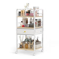 Makeup Organizer Rolling Cart with Drawer, Makeup Organizer on Wheels, Rolling Makeup Bathroom Storage Cart, Cosmetics Display for Nail Polish Makeup Brush