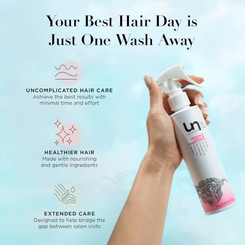 Unwash Leave-In Detangler Spray for Frizz Control & Heat Protection - 6.25 fl oz