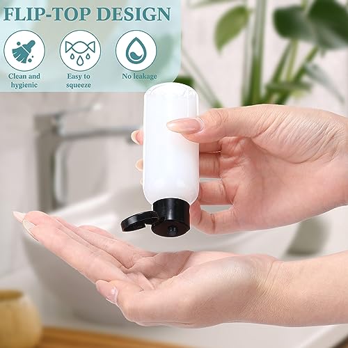 Mifoci 50-Pack 2 oz Clear Plastic Travel Bottles with Flip Cap – Empty Refillable Squeeze Dispensers