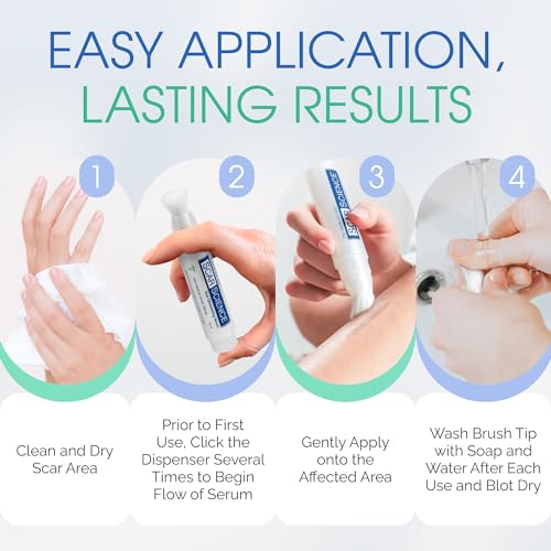 Scar Care Gel Serum with Soft Brush Applicator for Post-Surgical & Acne Scars