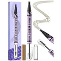 iMethod Eyebrow Pen and Eyebrow Gel - Eyebrow Pencils for Women with 4-Fork-Tip & Brow Gel Clear, Magical 2-in-1 Dual-Ended Brow Pen for Fuller-Looking Defined Brows, Stay All Day, Light Brown