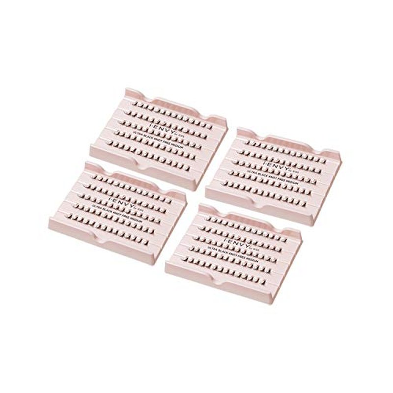 i?ENVY by KISS Ultra Black Knot Free Lashes, Natural & Bold Look, 280 Individual Remy Hair Lashes, Lightweight, Easy-to-Use, Perfect for Subtle Enhancement (Medium)