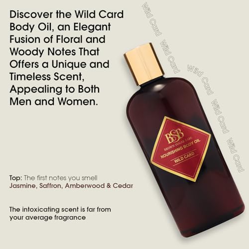 Wild Card Body Oil with Jasmine & Cedar – Paraben & Phthalate Free, USA Made, 5 Organic Carrier Oils