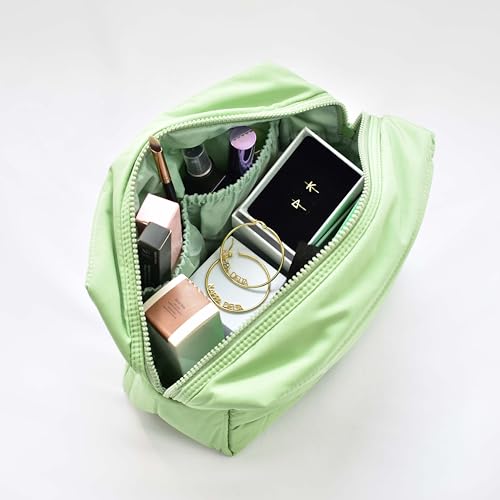 Kappa Delta Puffer Makeup Bag - Sorority Travel Cosmetic Case with Zipper