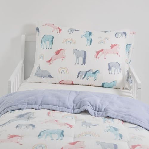 Little Unicorn Unicorns 3-Piece Toddler Bedding Set — Includes Comforter, Crib Sheet & Pillowcase
