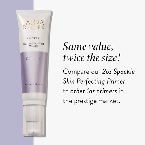 LAURA GELLER NEW YORK Illuminating Duo: Baked Balance-n-Glow Illuminating Foundation, Fair + Spackle Skin-Perfecting Makeup Primer, Diamond