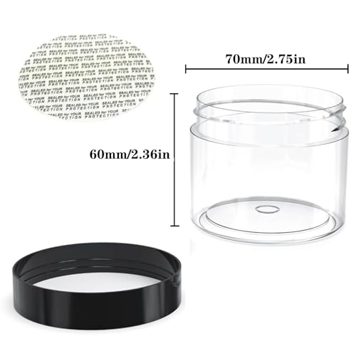 4 oz Plastic Jars with Lids - Clear Cosmetic Storage Containers - 50 Pieces