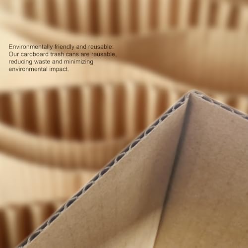 40-Gallon Cardboard Pop-Up Trash Cans Pack of 10 with Liners for Events & Parties