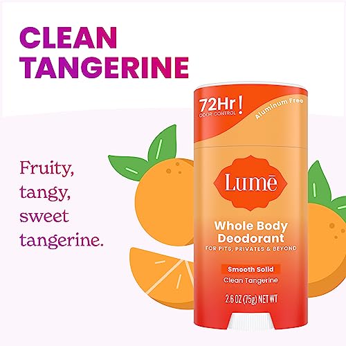 Lume Whole Body Deodorant Stick 2.6 oz Pack of 3 - Clean Tangerine Scent