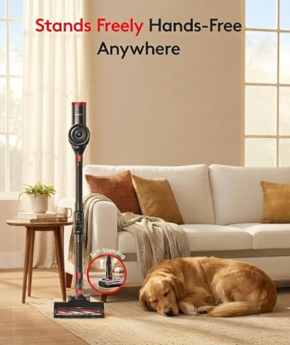 Cordless Vacuum Cleaner 40Kpa Suction 45Min Runtime 6-in-1 Self-Standing Dark Gray