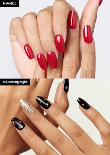Semi Cured Gel Nail Strips Christmas Gift Set - Long Lasting & Salon-Quality