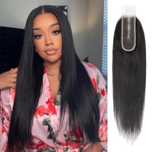 2x6 HD Lace Closure Straight Human Hair Real Transparent 8inch 100%