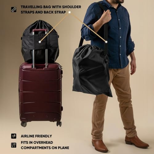Cowboy Hat Travel Case Hard Shell with Mirror & Latches - Midnight Black