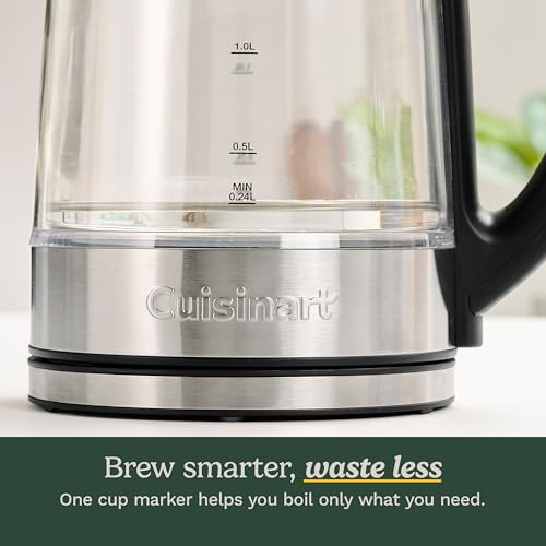 Cuisinart 1.7L Glass Electric Kettle with Variable Temperature & Touchscreen