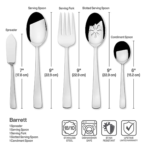 Mikasa Barrett 45-Piece Stainless Steel Flatware Set Service for 8