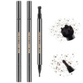 2PCS Light&Dark Brown Freckle Stamp Pen Waterproof, Natural Lifelike Faux Freckles Stamp Stain maker Pen, Long Lasting Quick Dry Liquid Fake Freckle Pencil Magic for Face Sunkissed Makeup
