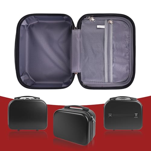 Yoanlayr Black 14-Inch Portable Makeup & Cosmetic Case for Travel