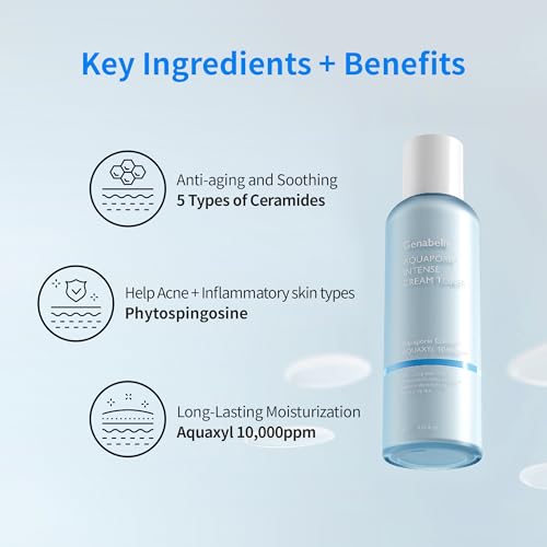 Hydrating Skin Toner with Ceramide & Panthenol - Moisturizing, Non-Sticky, Dermatologist Tested 4.05 fl oz