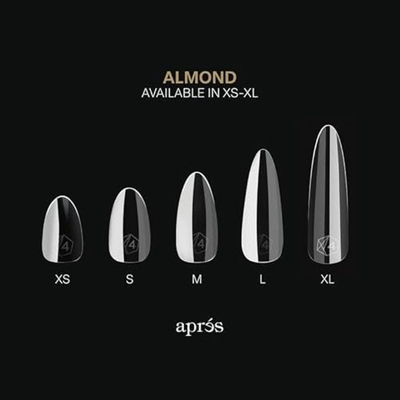 Apr?s Gel-X¢ç Almond Box of Nail Tips | 280 Gel-X Tips, Soft Tips, 14 Sizes 00-9 | Half-sizes Included (Natural Almond Short, 280 Count)