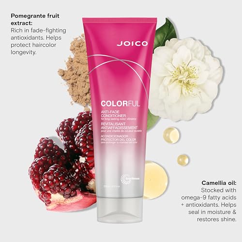 Colorful Anti-Fade Conditioner | For Color-Treated Hair | Preserve Hair Color & Vibrancy | Boost Shine & Reduce Breakage | Sulfate Free | With Camellia Oil & Pomegranate Extract
