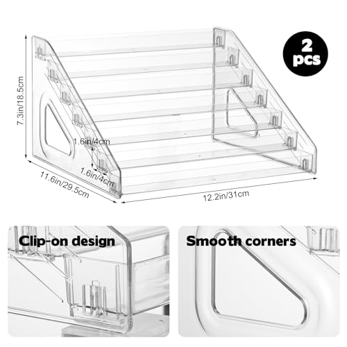 7-Tier Acrylic Card Display Stand for Trading & Sports Cards - Portable & Space-Saving