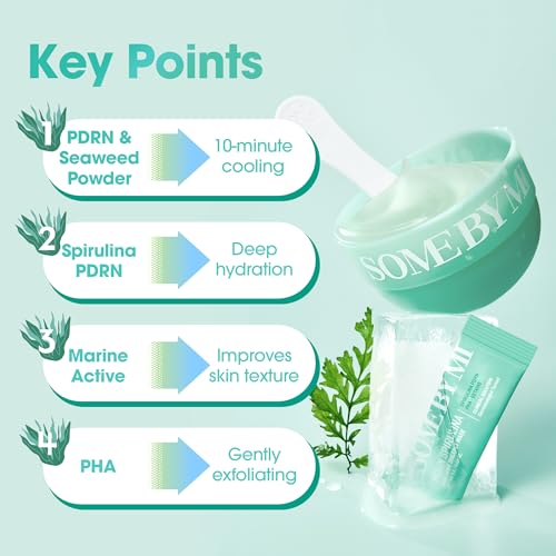 SOME BY MI PDRN Spirulina Soothing Sherbet Mask ? 10 Sticks ? Korean Vegan Wash-Off Face Mask that Cools by 10.9¡ÆC in 10 Minutes ? Revitalizes Skin with Spirulina, Seaweed & PHA ? Korean Skin Care