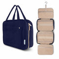 Hanging Toiletry Bag for Travel, Large Capacity Organizer with 4 Compartments and 1 Swivel Hook, Water resistant, Perfect for Toiletries, Cosmetics/Daily Use/Ideal as Gift (Navy Blue)