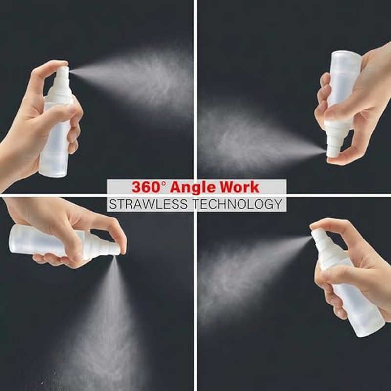 1oz/30ml-Small Spray Bottle 360¡Æ Angle Work, Portable Refillable Leak Proof Travel Mini Spray Bottle.For Perfume Toner Hair spray Facial Moisturizing ¡¼1oz/30ml-(Pack of 4) & Spary Bottle¡½