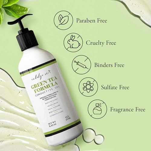 Facial Conductive Gel for Microcurrent Devices with Green Tea & Hyaluronic Acid - 8.45 oz