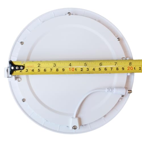 18W Round LED Recessed Panel Light - 8 Inch Cool White 6500K, 10 Pack