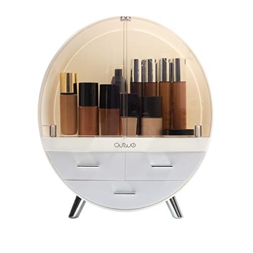 Medium Gray Makeup Organizer Box with Drawers - Dustproof Waterproof Cosmetic Storage