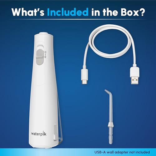 Waterpik Cordless 1100 Rechargeable Water Flosser White - Portable Oral Hygiene