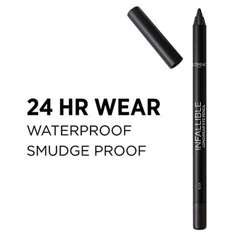 L'Oreal Paris Makeup Infallible Pro-Last Pencil Eyeliner, Waterproof and Smudge-Resistant, Glides on Easily to Create any Look, Burgundy, 0.042 oz.