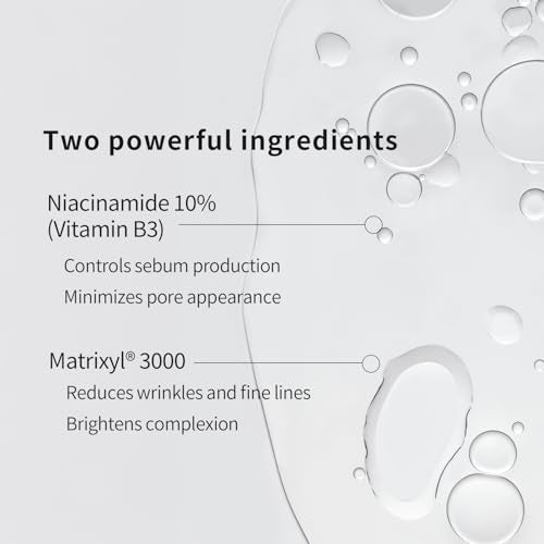 Niacinamide 10% + Peptides Serum for Glowing & Firm Skin – 3 fl oz – Korean Skincare for Glass Skin – Anti-Aging & Pore Refining – Epielle