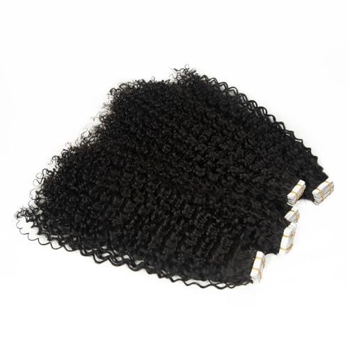 Smartinnov Deep Curly Tape-in Hair Extensions 12 Inch 1B-DC 50g for Black Women