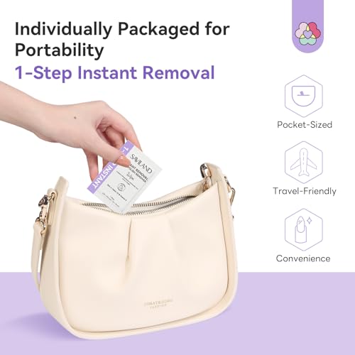 SAVILAND Pink Nail Polish Remover Pads 100 Count - Fast Acetone Wipes for Nails
