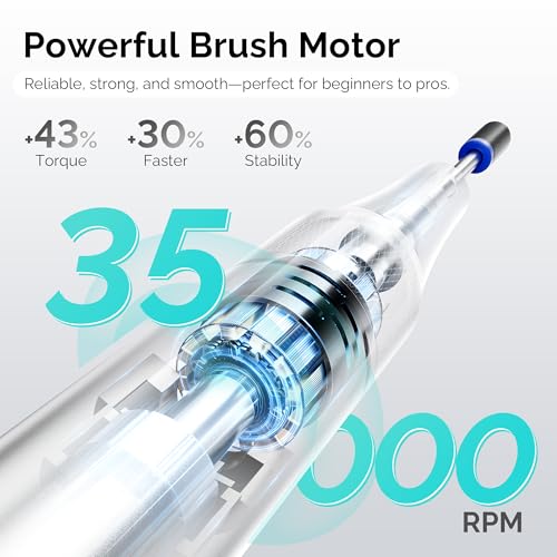 L'UGX Rechargeable Nail Drill E-File 35000RPM - Glacier White