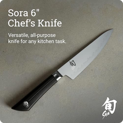 Shun Sora 6" Chef's Knife - Japanese Gyuto, VG10 San Mai Edge, PP/TPE Handle