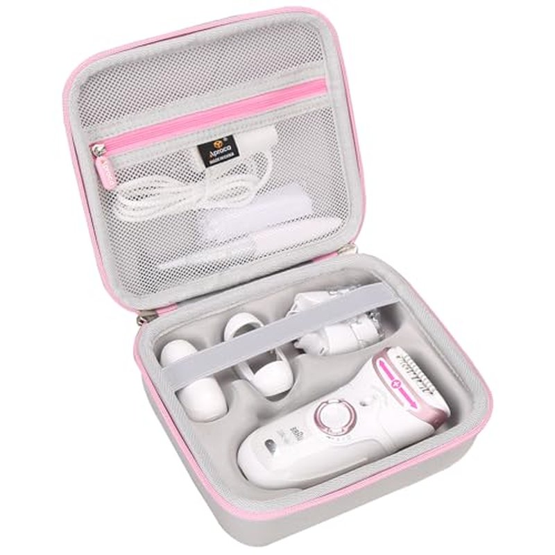 Aproca Hard Travel Storage Portable Case, for Braun Epilator Silk-?pil 9 9-720 / Silk-?pil 9 9-890 Hair Removal and Accessories