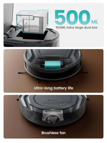 Robot Vacuum Cleaner with WiFi App Alexa Control 4000Pa Suction Slim Design