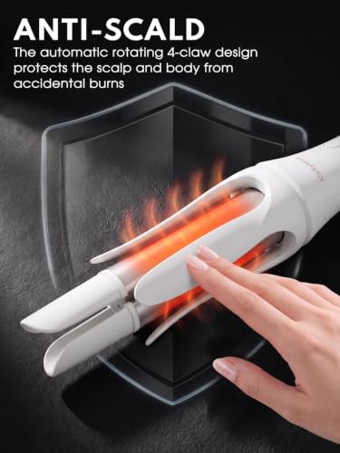 AraSyleon Automatic Hair Curler with 9cm Ceramic Barrel - White, For Medium to Long Hair