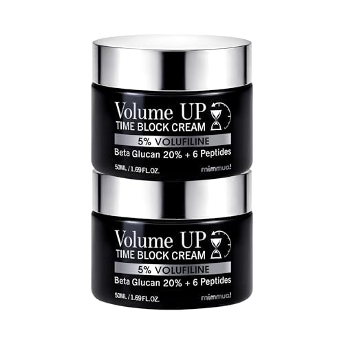 Volume Up Time Block Cream | Anti-Aging Wrinkle Filler | 5% Volufiline, 20% Beta Glucan, 6 Peptides | Plumps Wrinkles, Fine lines by Stimulating Fat Cells | Under eye, Frown Line, Neck Wrinkle | 2ea