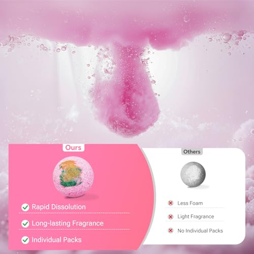 Bath Bombs for Women, 12 PCS Bath Set, Natural Bubble Bathbombs with Shea Butter, Dry Skin Moisturizing, Present for Mother¡¯s Day, Birthday, Valentine¡¯s Day for Mom, Wife, Her, Girls
