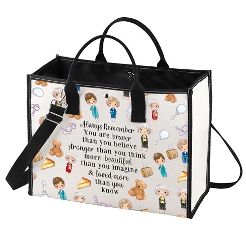 LEVLO Golden Inspired Cosmetic Make Up Bag Golden TV Show Fans Gift You Are Braver Stronger Smarter Than You Think Makeup Zipper Pouch Bag For Women Girls (Golden LT)