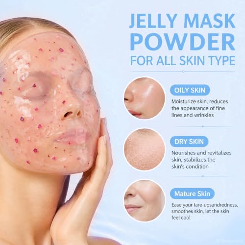 Assorted Jelly Mask Set - 6 Jars of Professional Face Masks for Spa & Salon