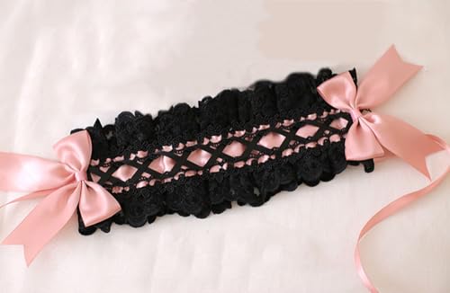 Women's Lolita Headband Black Lace Maid Hair Accessory for Cosplay & Parties - Blue Variation