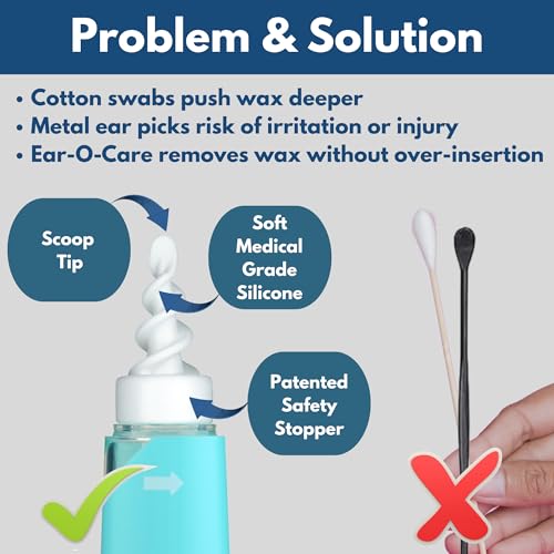Ear-O-Care Premium 4-in-1 Ear Wax Removal Kit with Soft Silicone Tips & Safety Stop – Portable Ear Cleaning Tool